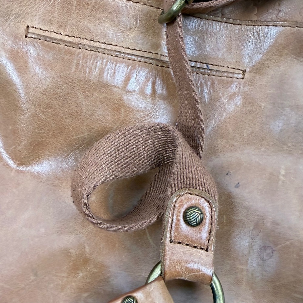 The Sak Silverlake Tan Leather Embossed Foldover Crossbody Bag Boho Western - Picture 14 of 14